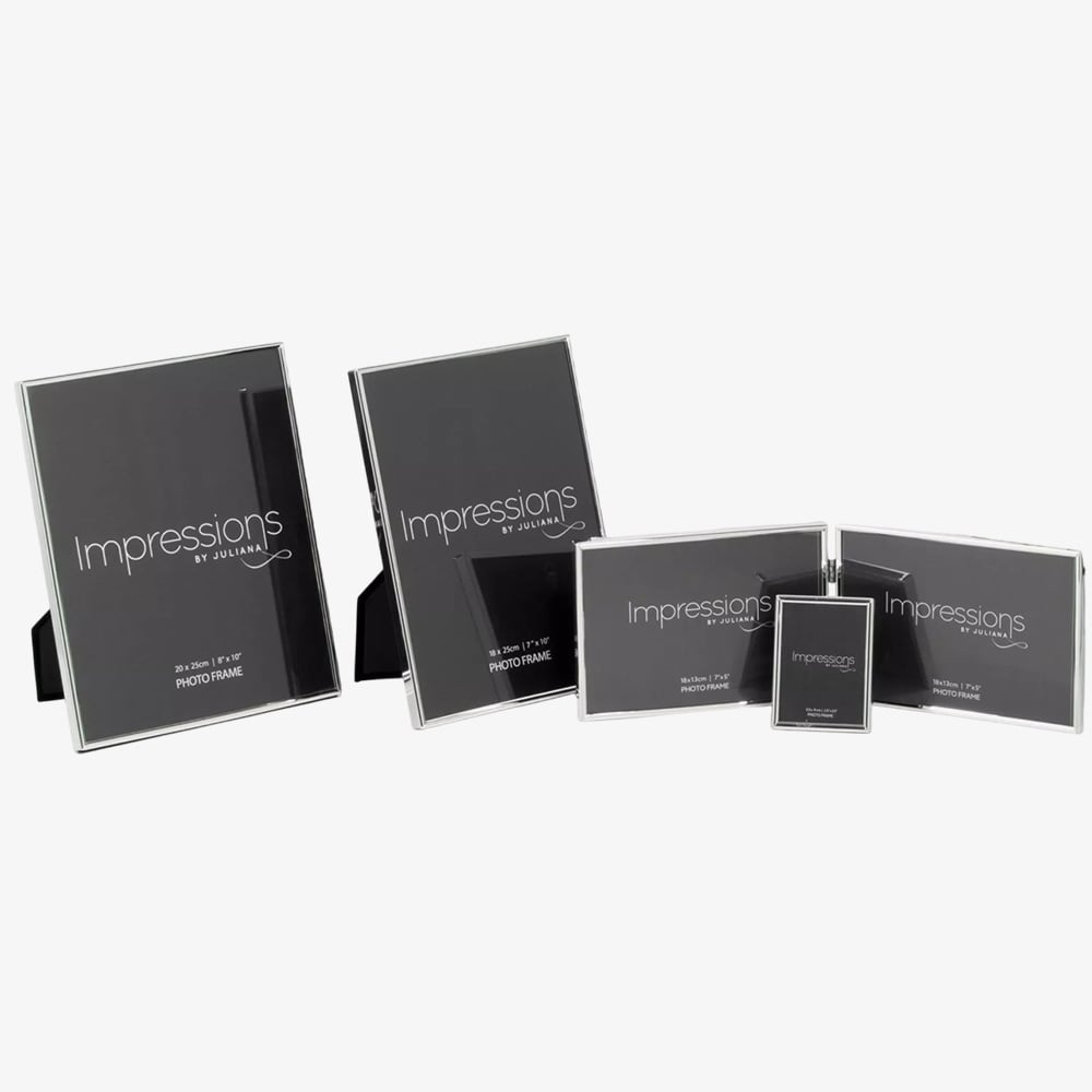 Impressions Silver Plated Thin Oblong 8x10 Inch Photo Frame 8159