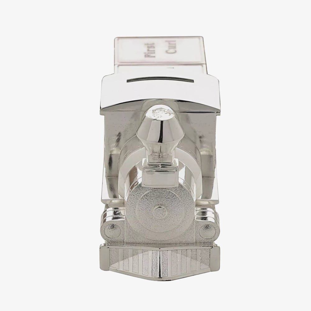 Bambino Silver First Tooth/Curl Train Money Box Gift CG404