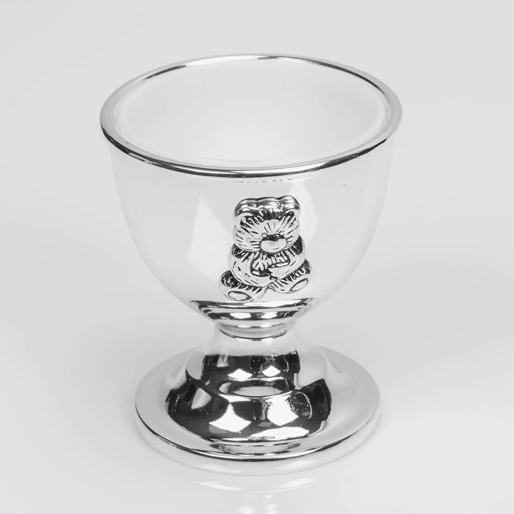 Celebrations Silver Plated Teddy Egg Cup Napkin And Spoon Gift Set 6306T