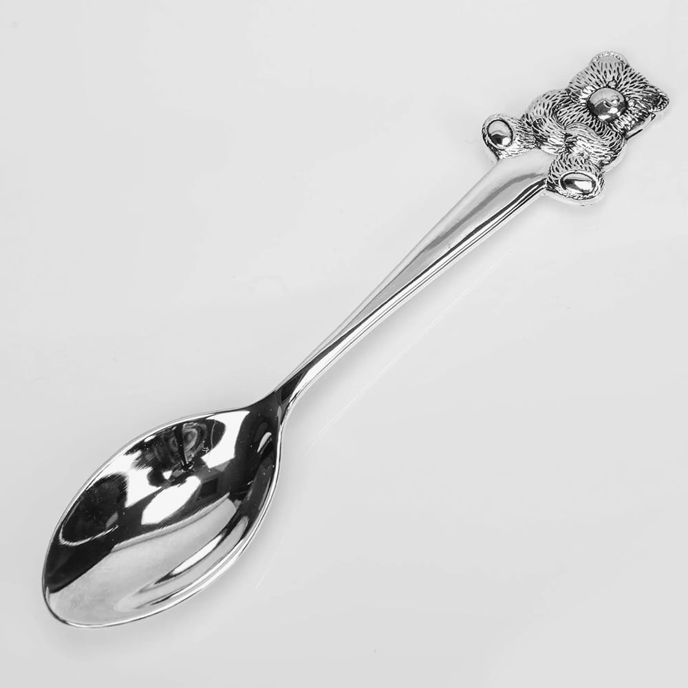 Celebrations Silver Plated Teddy Egg Cup Napkin And Spoon Gift Set 6306T