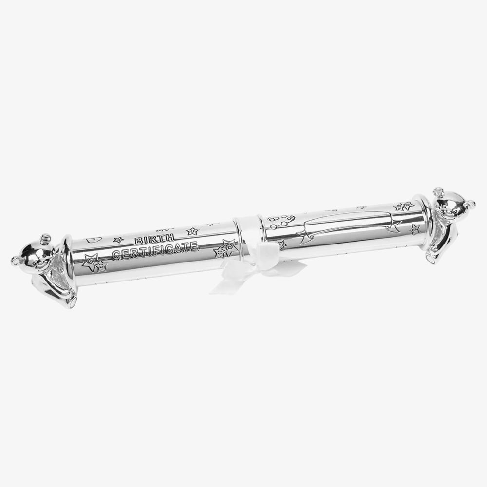 Celebrations Twinkle Silver Plated Birth Certificate Tube Gift CG310C