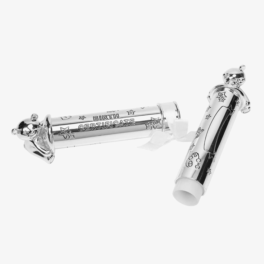 Celebrations Twinkle Silver Plated Birth Certificate Tube Gift CG310C