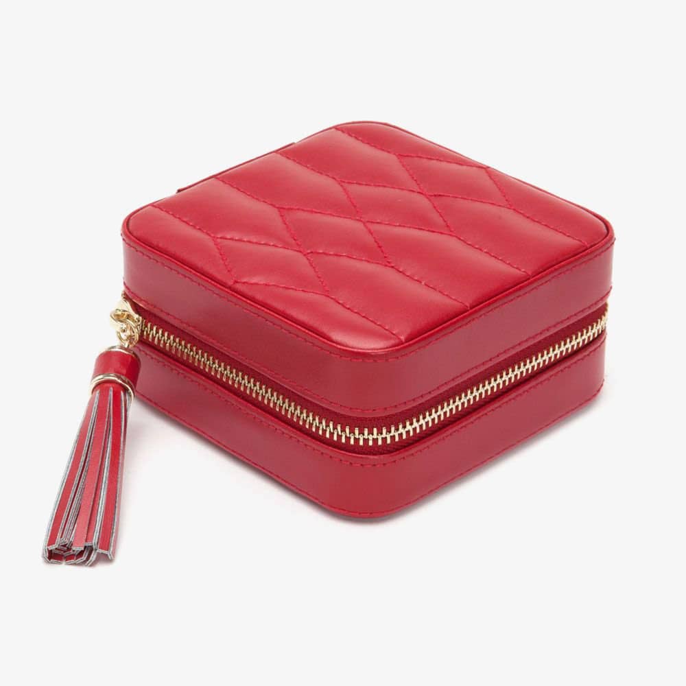 WOLF Caroline Zip Travel Case Red Jewellery Box 329972