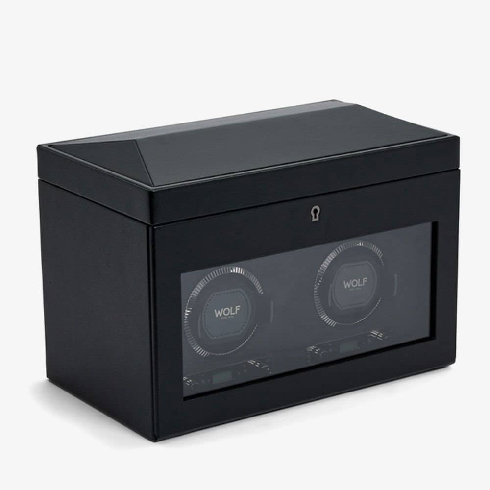 WOLF British Racing Double Black Storage Watch Winder 792202