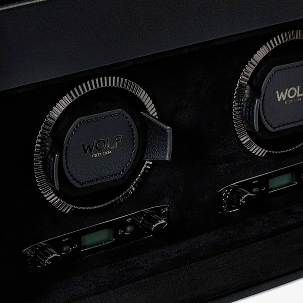 WOLF British Racing Double Black Storage Watch Winder 792202
