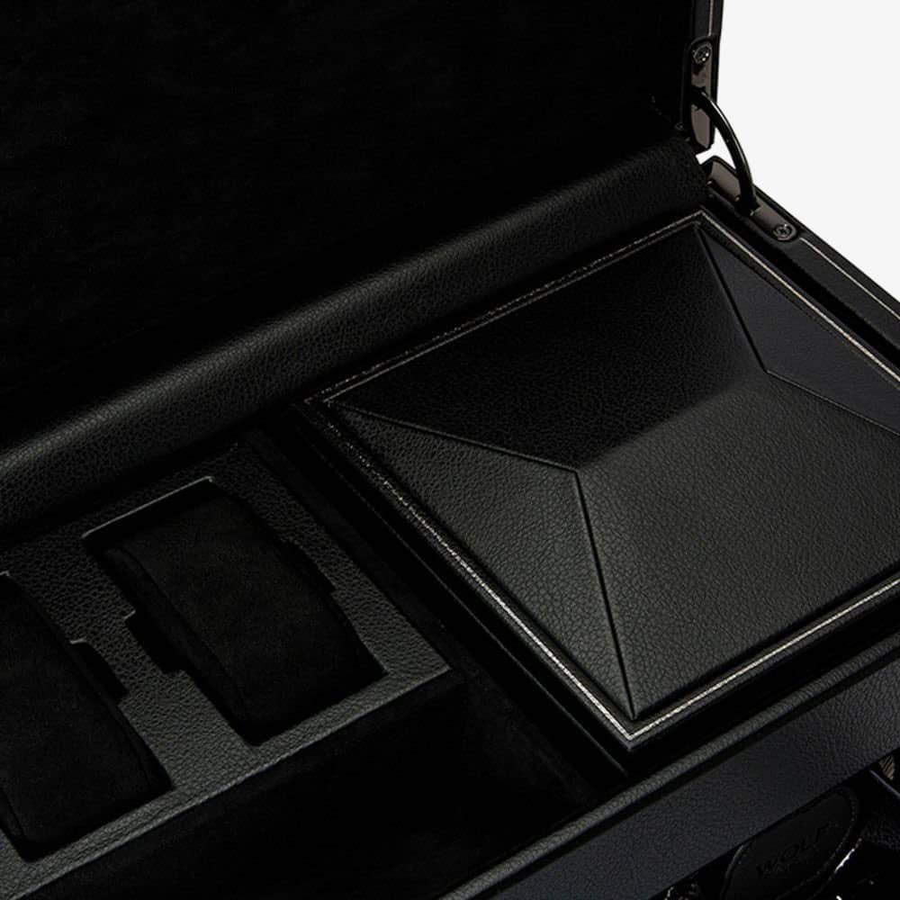 WOLF British Racing Double Black Storage Watch Winder 792202