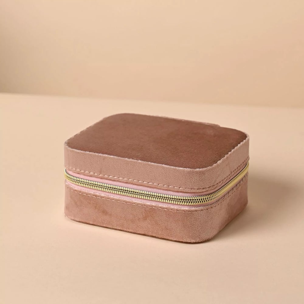 Sophia Blush Classic Velvet Jewellery Box SP3520
