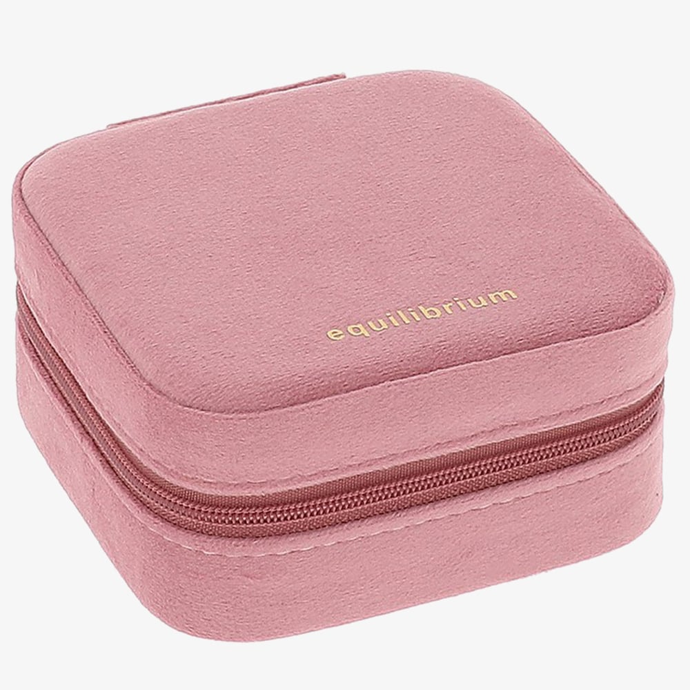 Pink Square Velvet Jewellery Box 359995