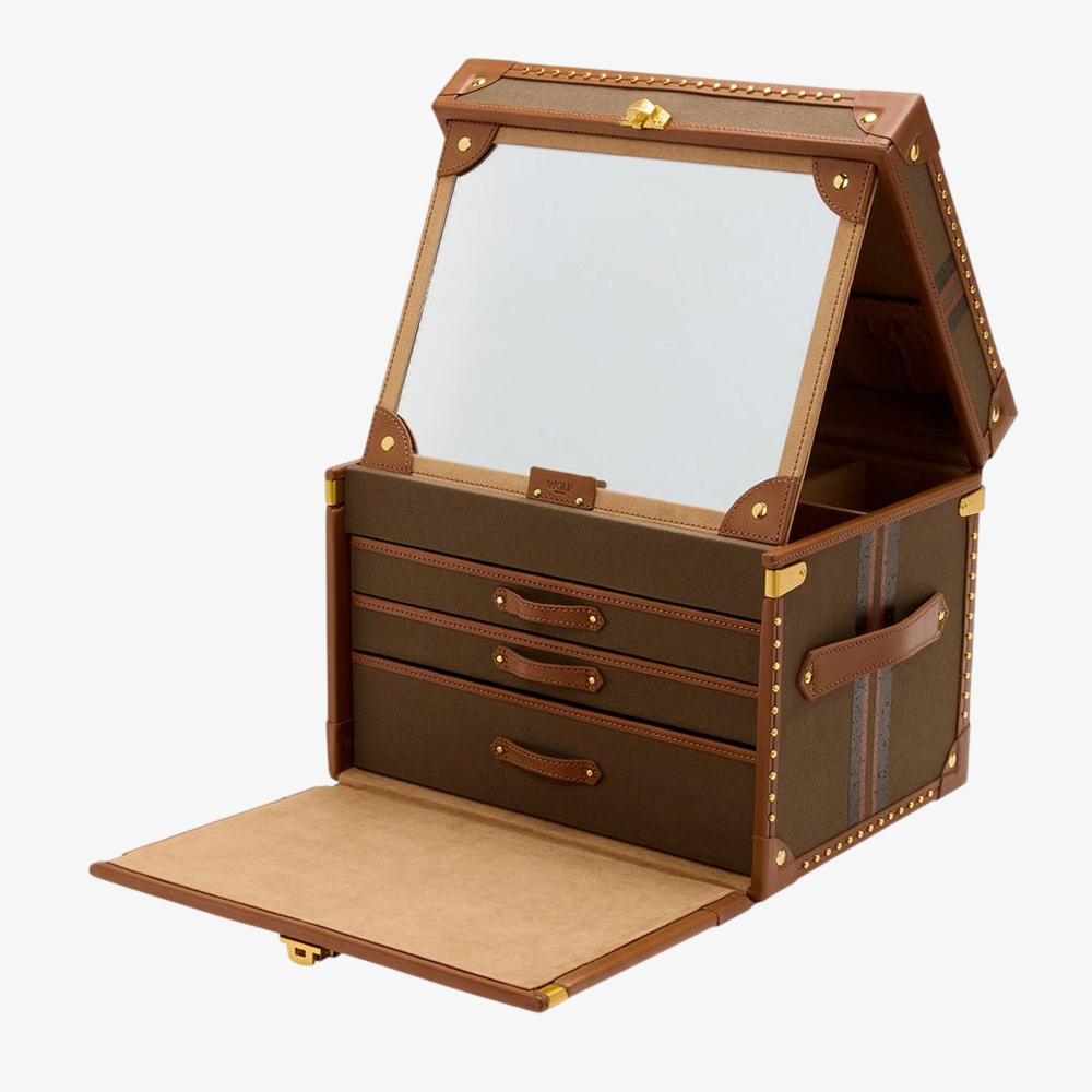 WOLF Ida Brown Trunk Jewel Box 190041