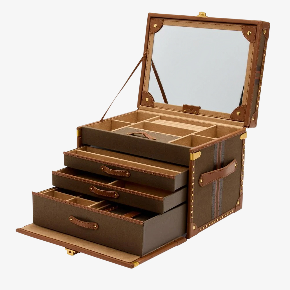WOLF Ida Brown Trunk Jewel Box 190041