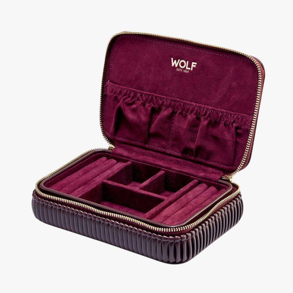 WOLF Bella Red Jewellery Zip Case 781326