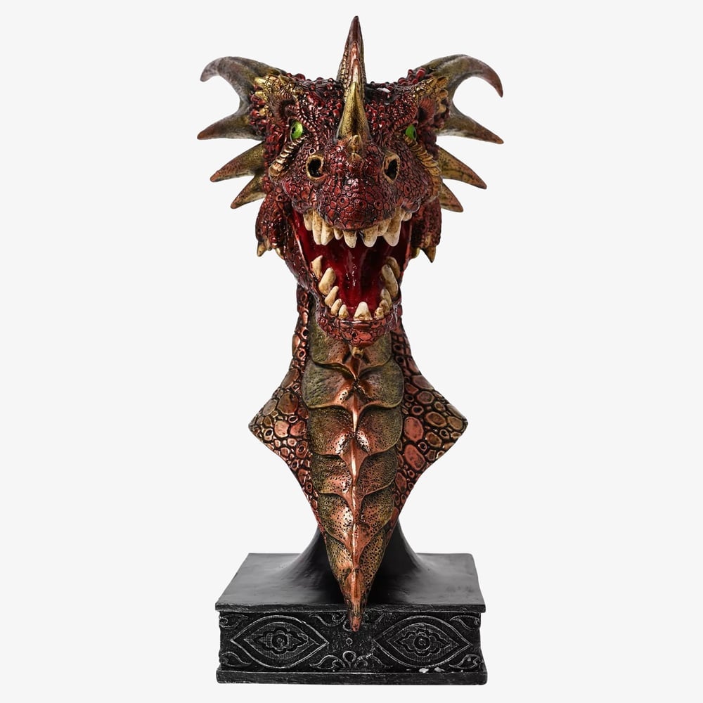 Mystic Lengends Red Dragons Head Bust Figurine 69554