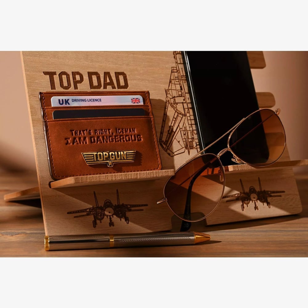 Top Gun Brown Card Holder Wallet PM213