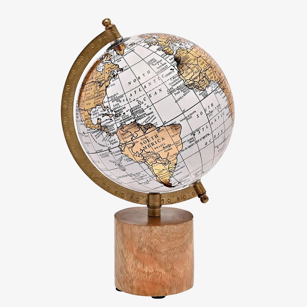 Harvey Making White & Gold Globe Gift HM2431