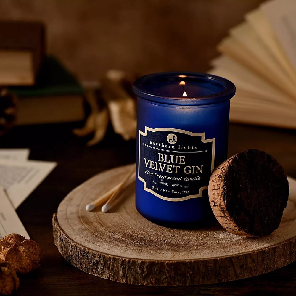 Northern Lights Blue Velvet Gin Candle NL120