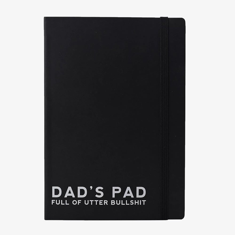 Dads Pad Black Faux Leather Notebook WD112