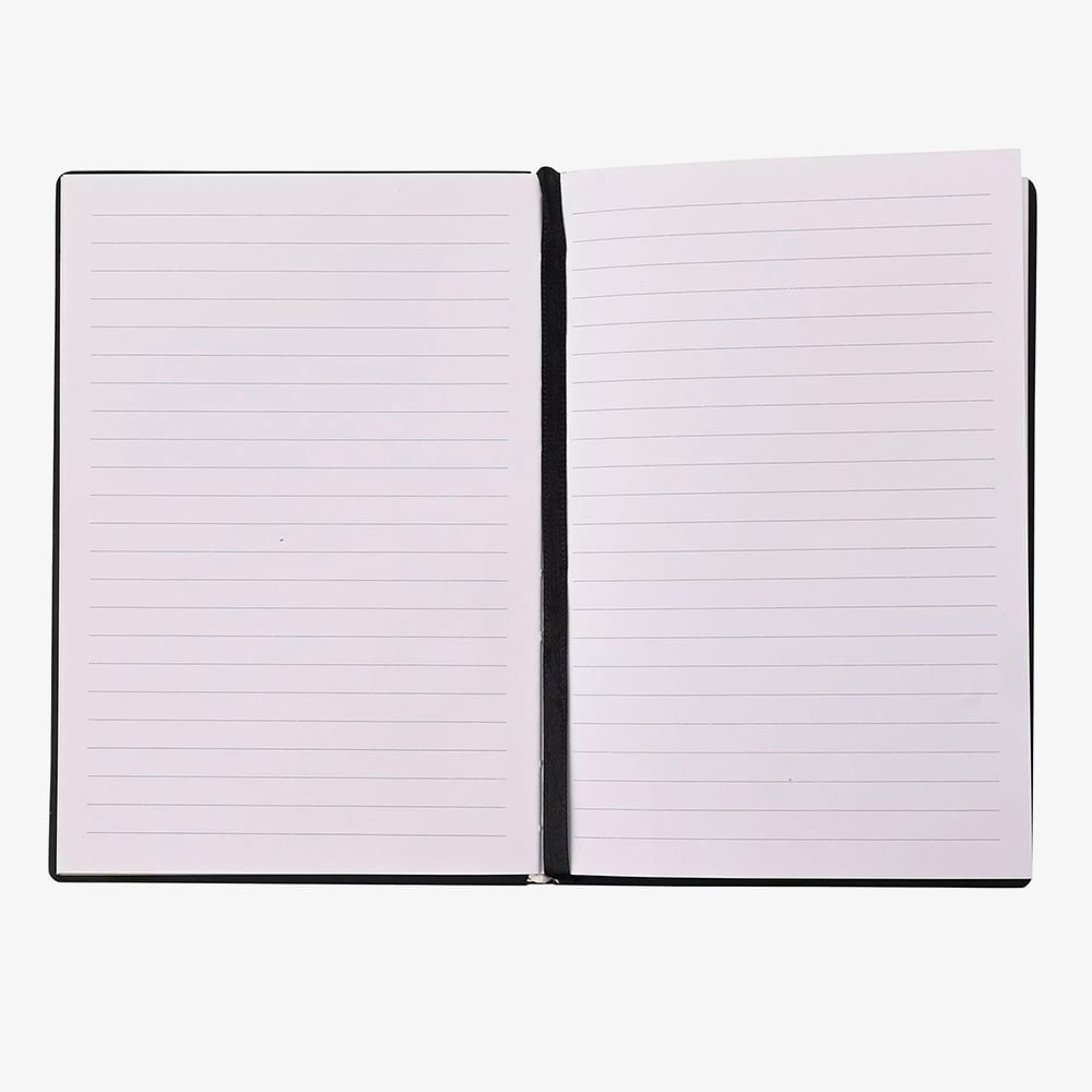 Dads Pad Black Faux Leather Notebook WD112
