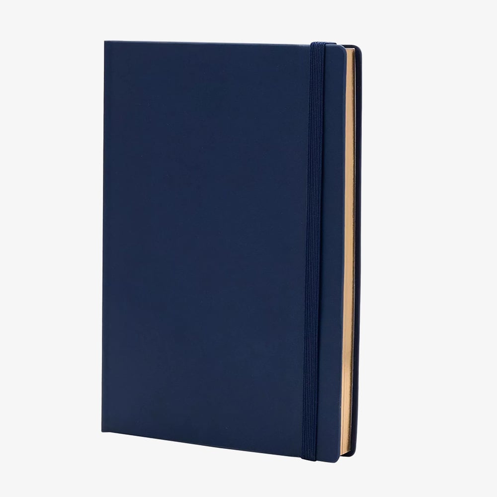 Navy Blue Faux Leather Notebook NON1092