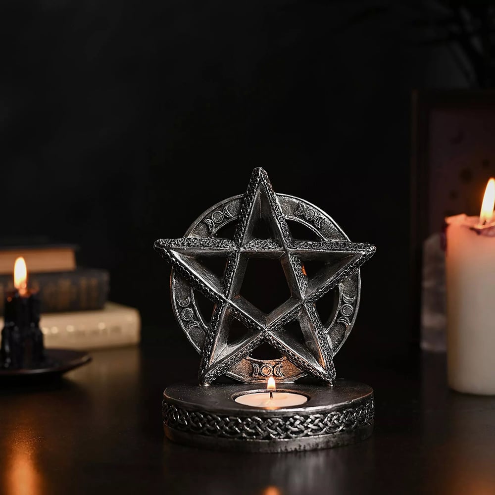 Mystic Legends Pentacle Candle Holder Gift 69687