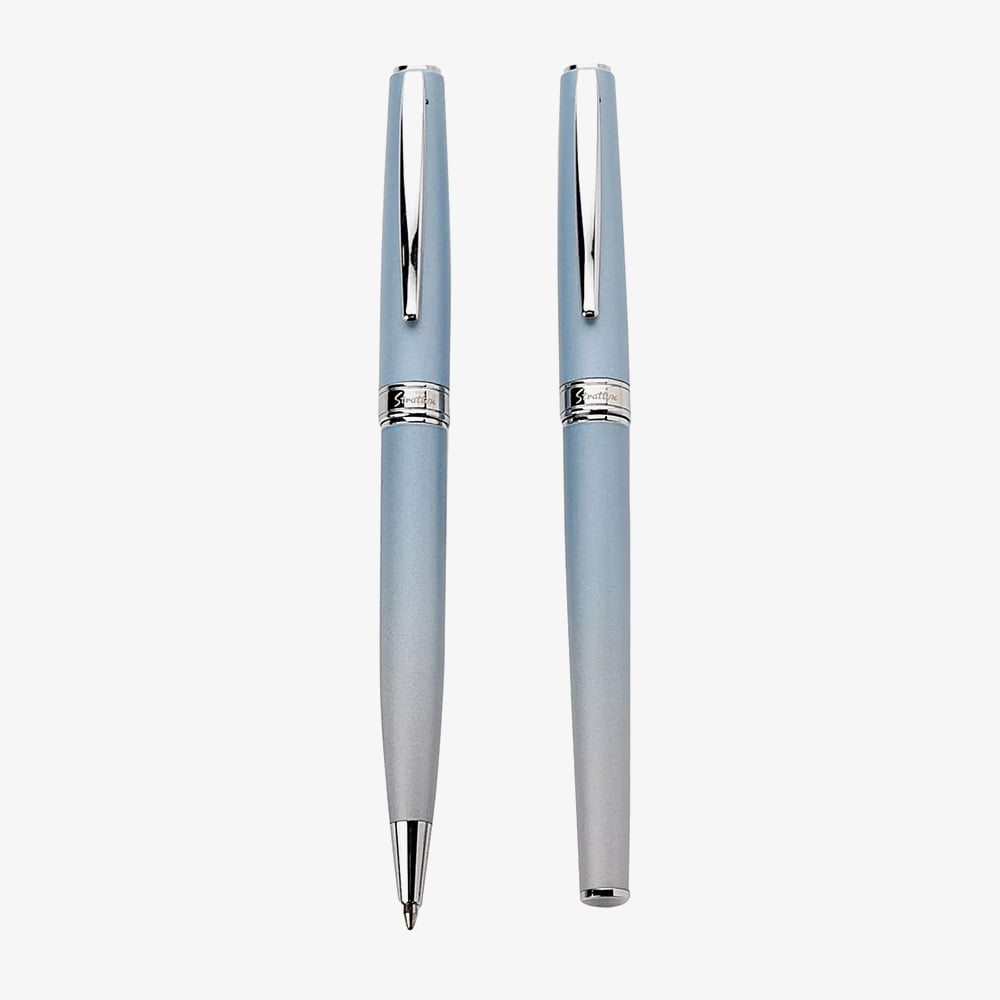 Stratton Blue Ballpoint & Rollerball Pen Set ST2048