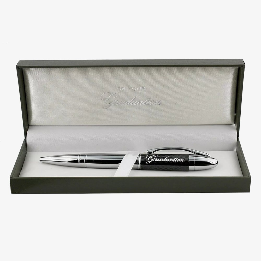 Celebrations Black Chrome Plated Graduation Ballpoint Pen SP780