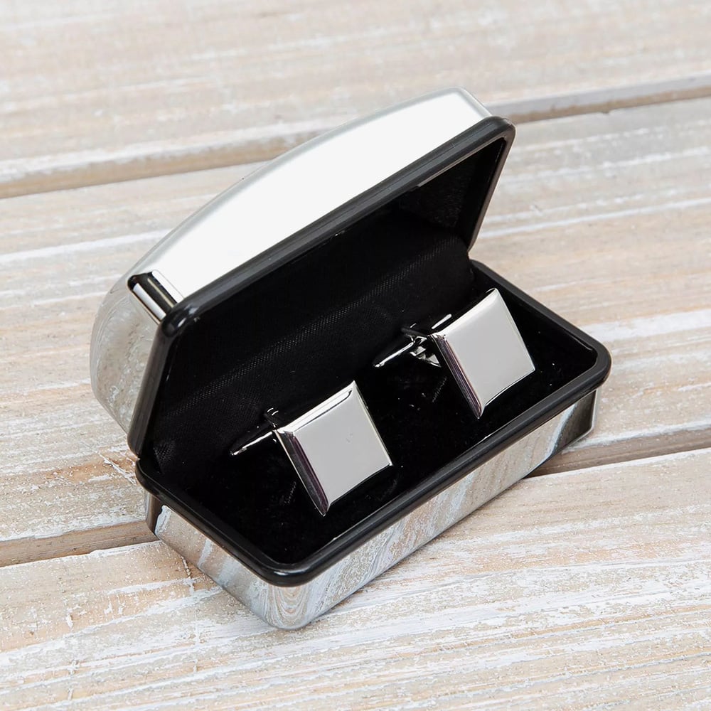 Harvey Makin Engravable Square Cufflinks In Box CL285