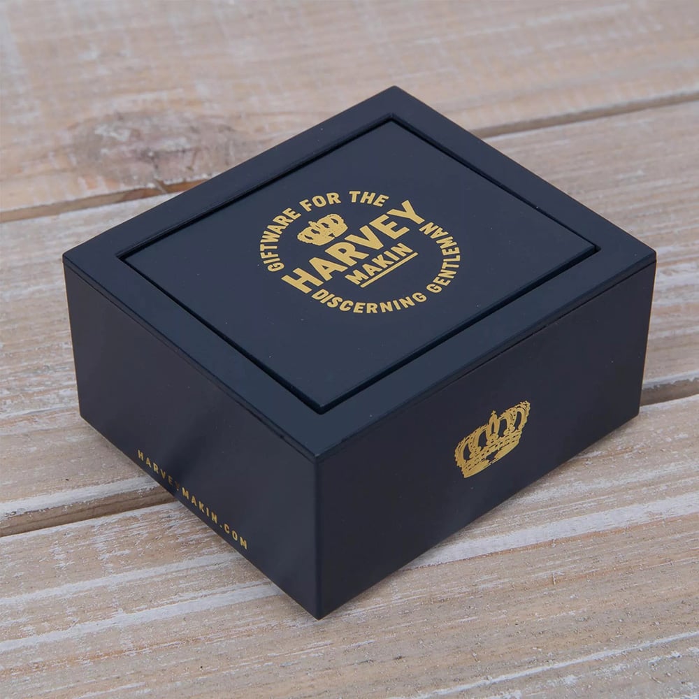 Harvey Makin Engravable Square Cufflinks In Box CL285