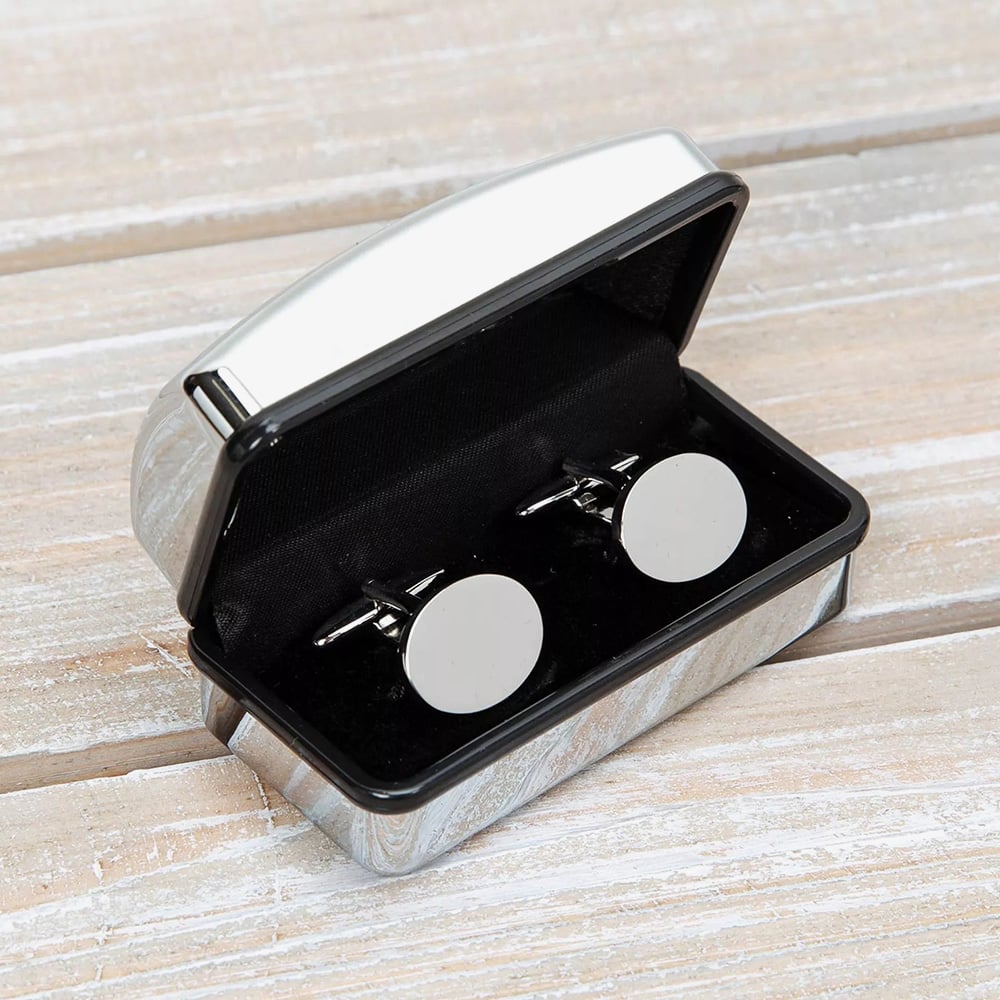 Harvey Makin Engravable Oval Cufflinks In Box CL284