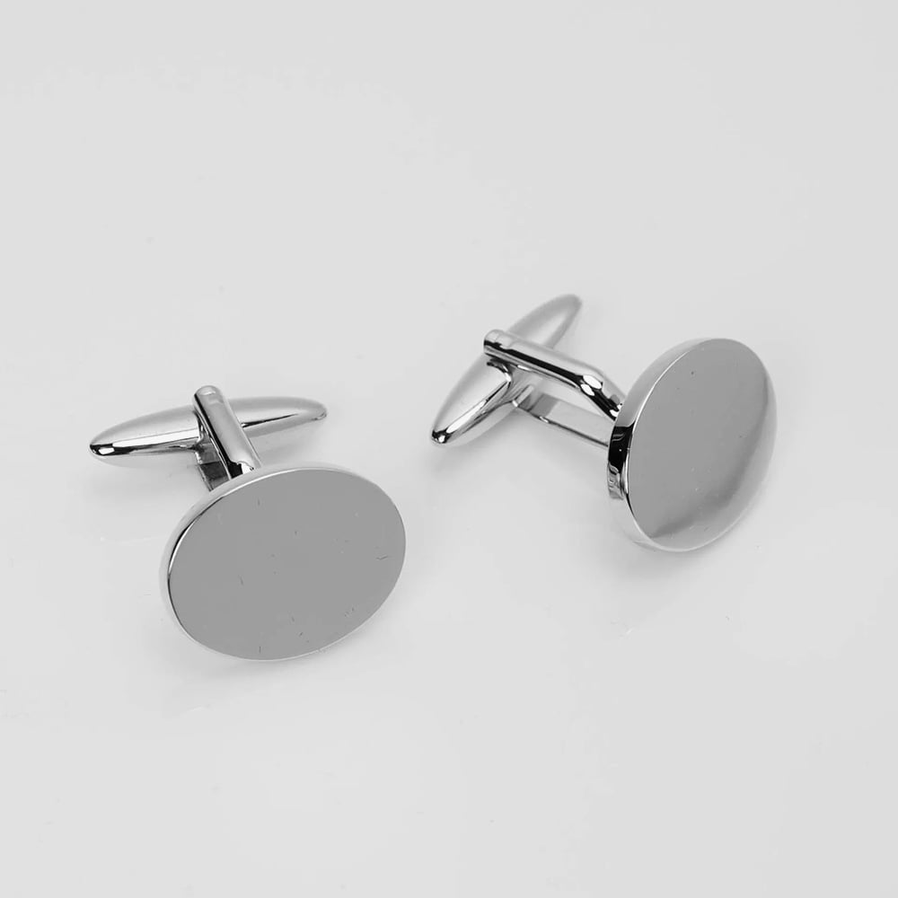 Harvey Makin Engravable Oval Cufflinks In Box CL284
