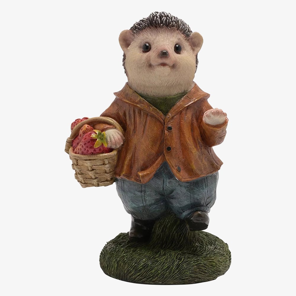Country Living Hedgehog With Basket Figurine CL527