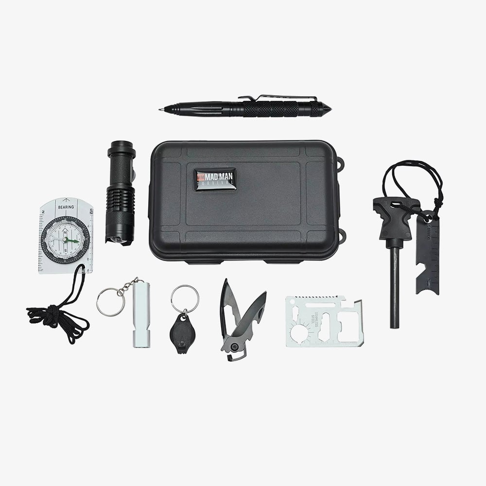 Mad Man Outdoor 8 Piece Survival Kit Gift HM2506