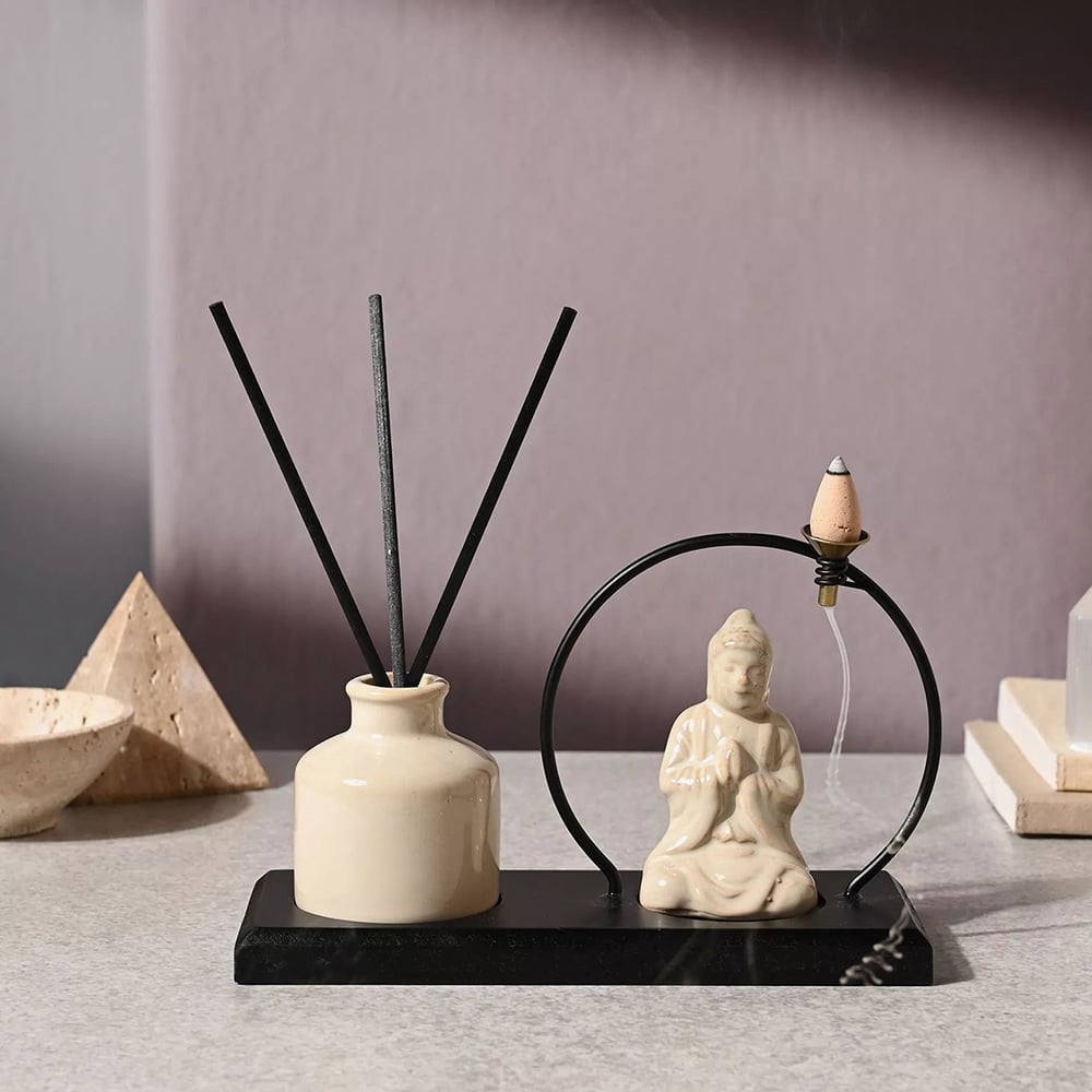 Serenity Buddha Insense Diffuser Holder Gift SP3558