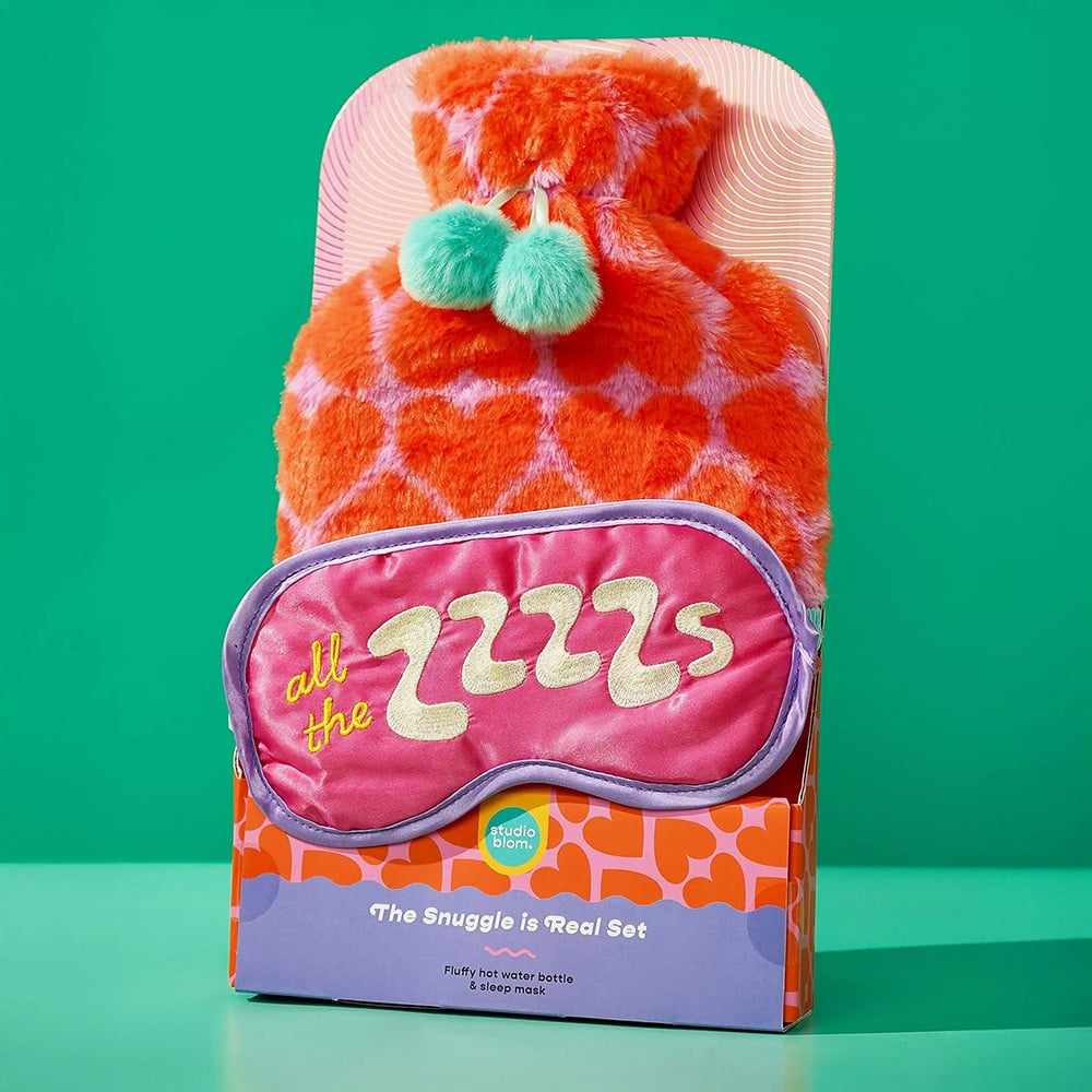 The Snuggle Is Real Hot Watter Bottle And Eye Mask Gift BL117