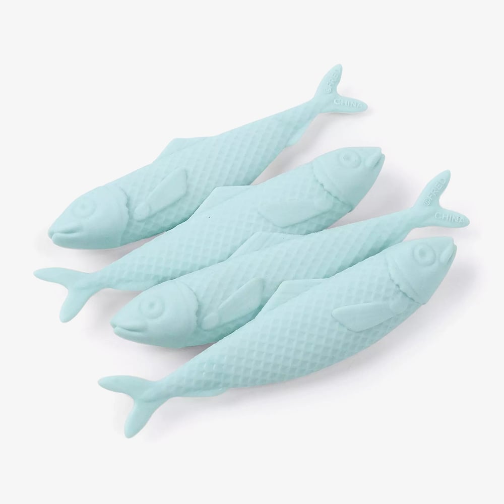 Fred 4 Piece Sardine Erasers Novelty Gift 5321943