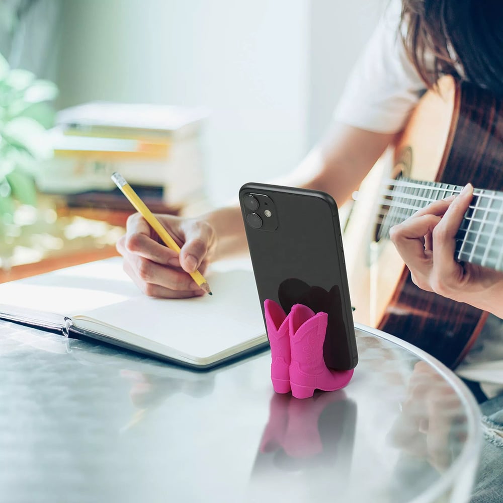 Fred Pink Cowboy Boot Phone Stand 5317301