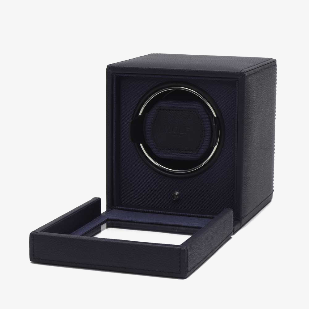 WOLF Cub With Cover Blue Watch Winder 461117