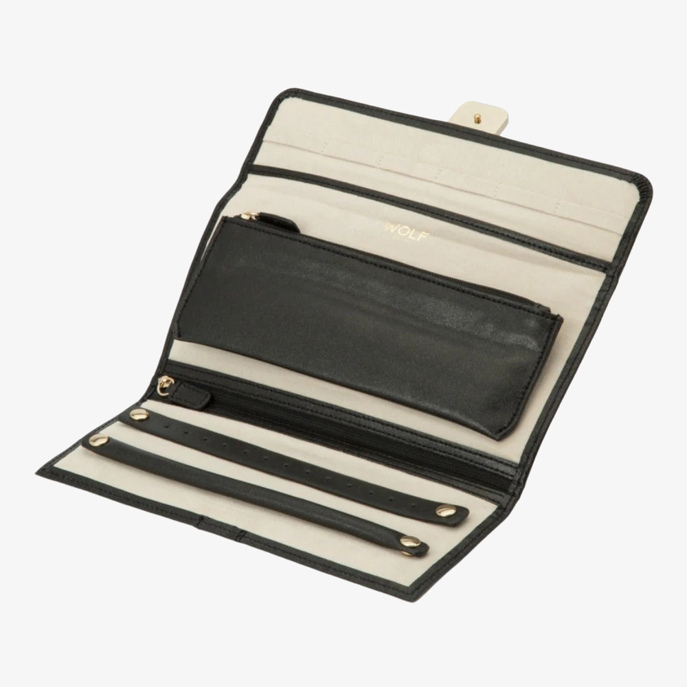WOLF Palermo Black Anthracite Jewellery Roll 213402
