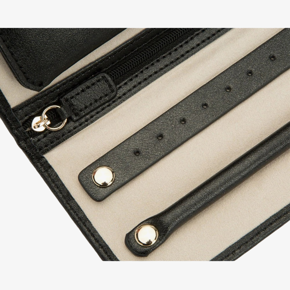 WOLF Palermo Black Anthracite Jewellery Roll 213402