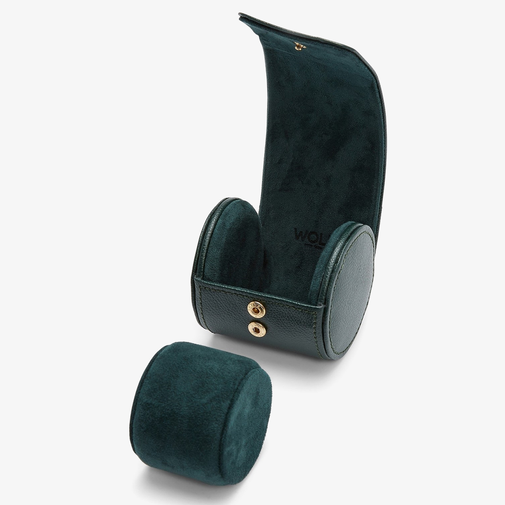 WOLF British Racing Green Single Watch Roll 529081