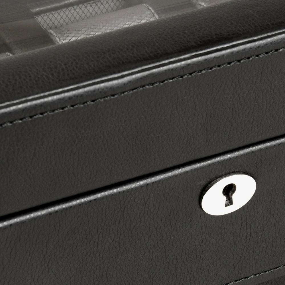 WOLF Black Windsor 15 Piece Watch Box 4585029