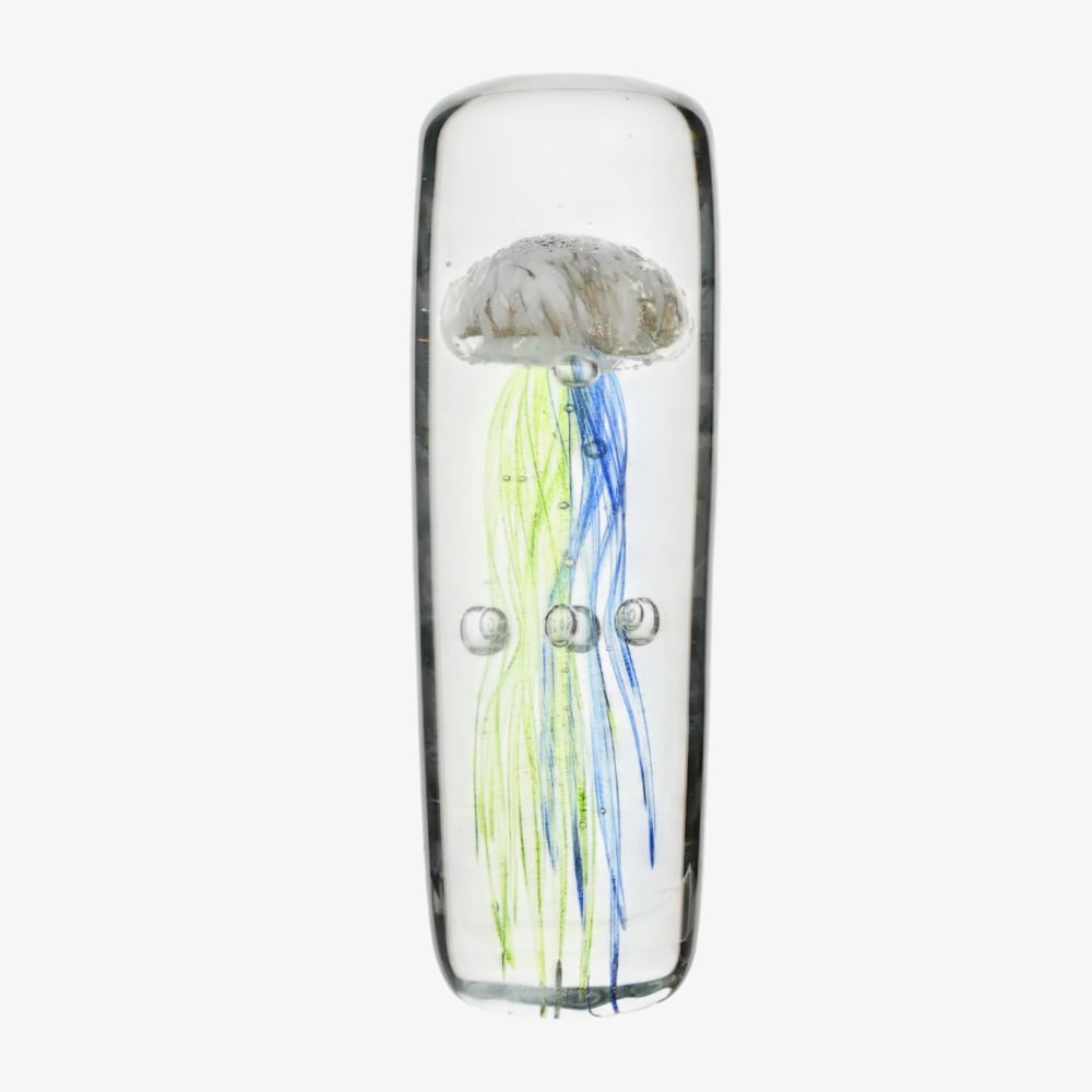 Glass Tall Jellyfish Paperweight 69599