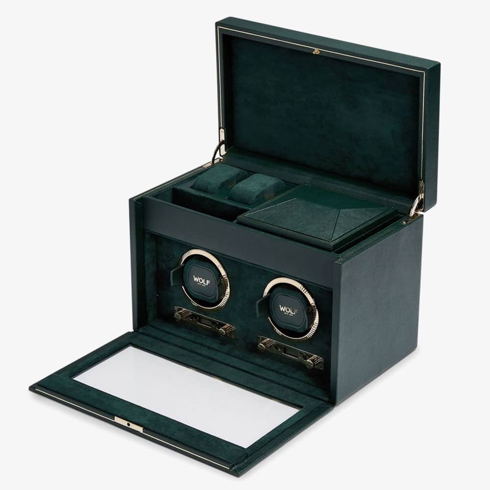 WOLF British Racing Green Double Watch Winder 792241