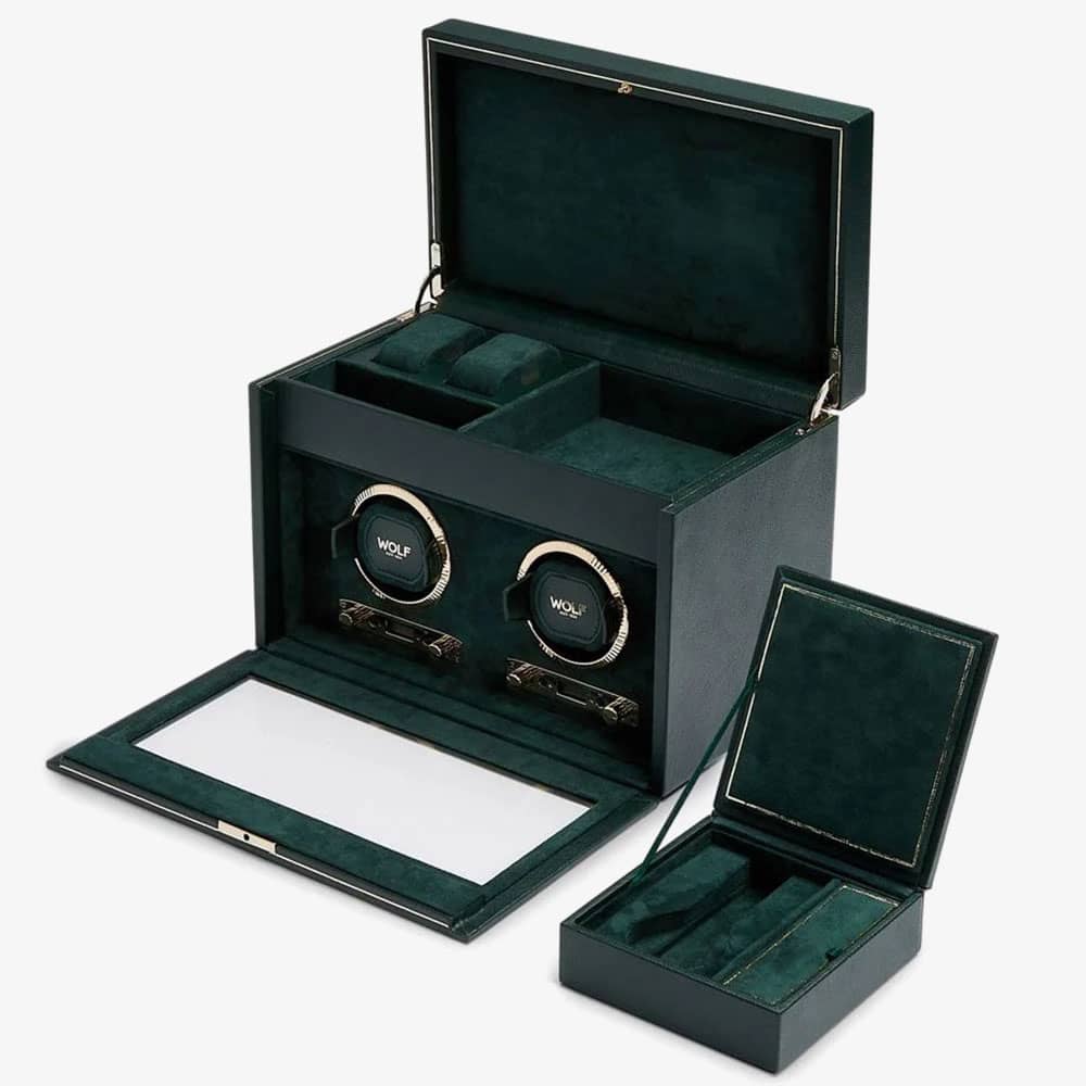 WOLF British Racing Green Double Watch Winder 792241