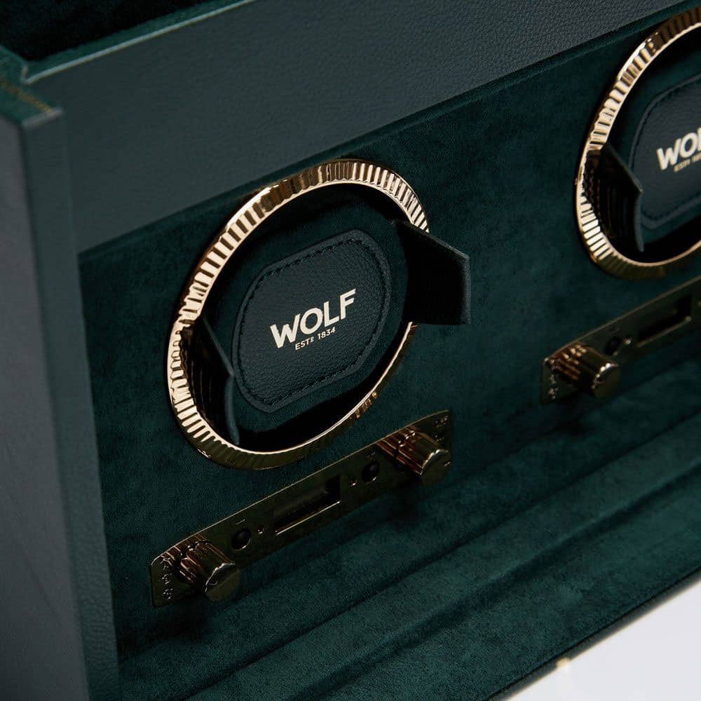 WOLF British Racing Green Double Watch Winder 792241