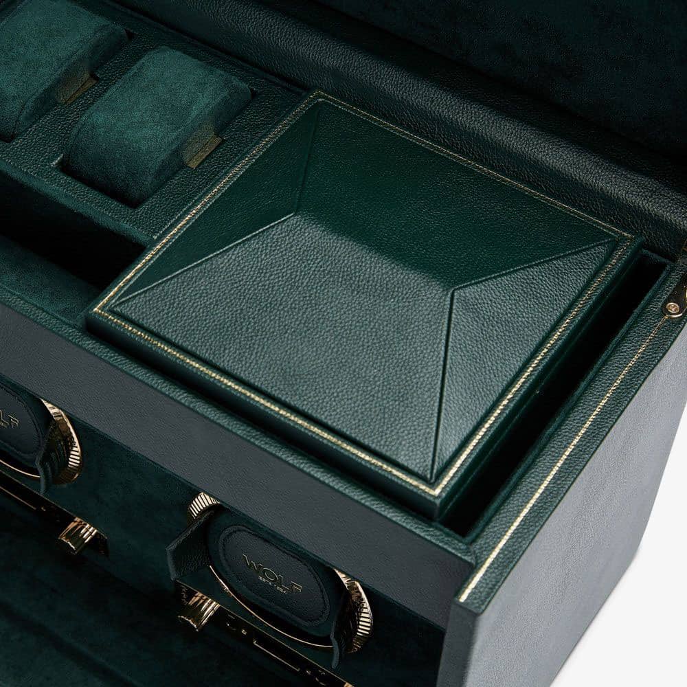 WOLF British Racing Green Double Watch Winder 792241