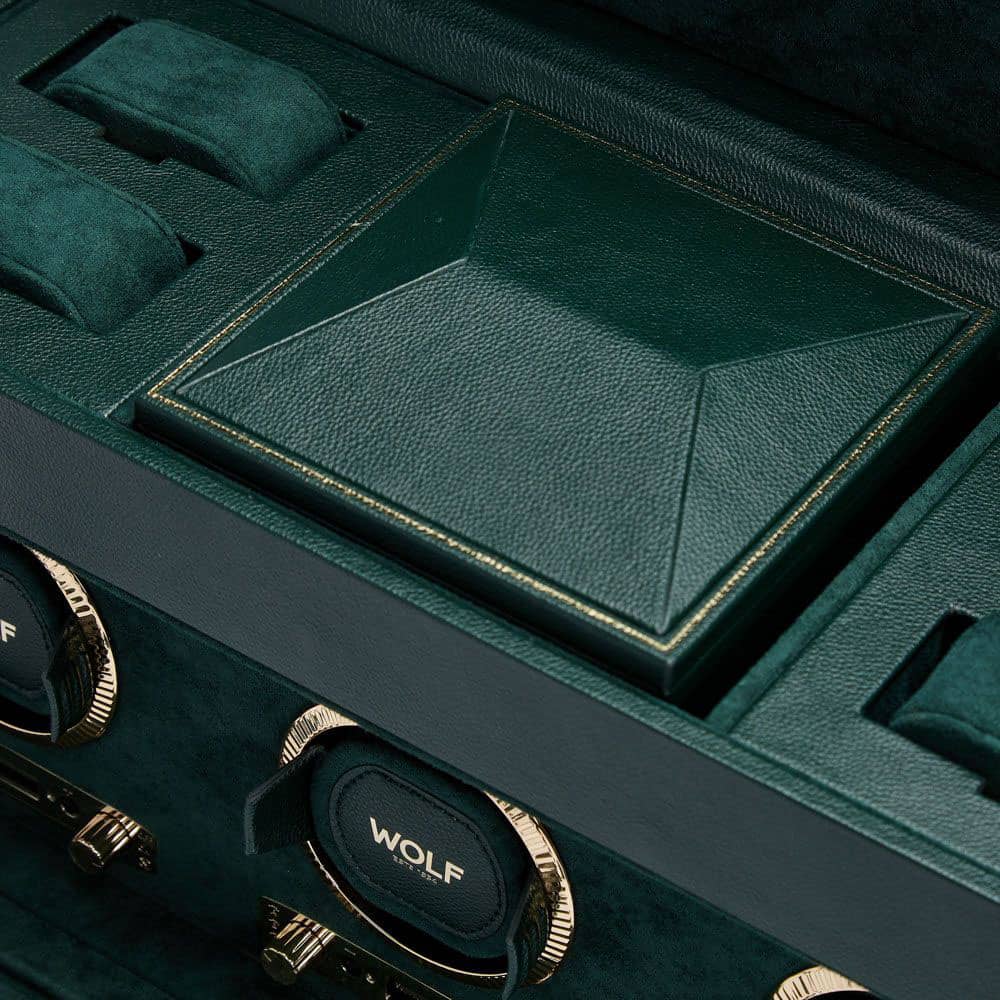 WOLF British Racing Green Triple Watch Winder 792341
