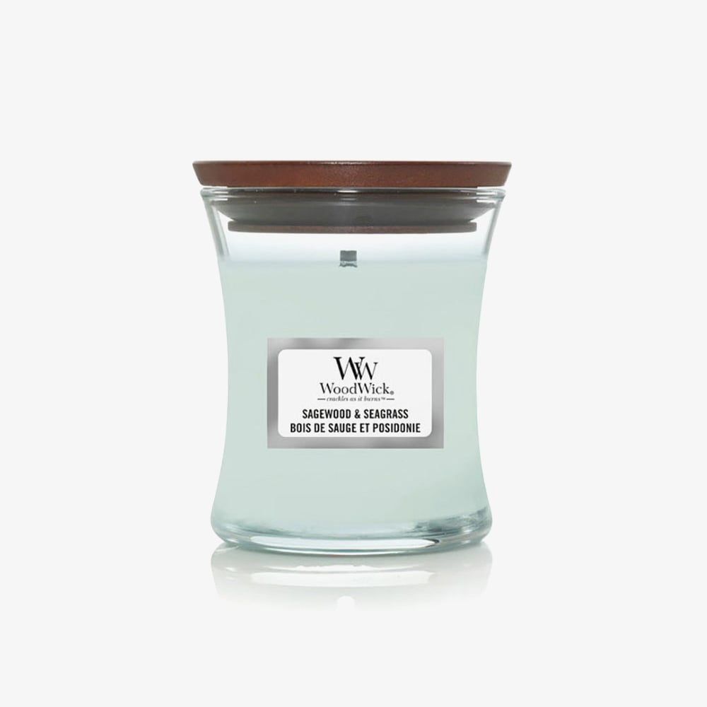 WoodWick Sagewood & Seagrass Mini Hourglass Candle 1728621E