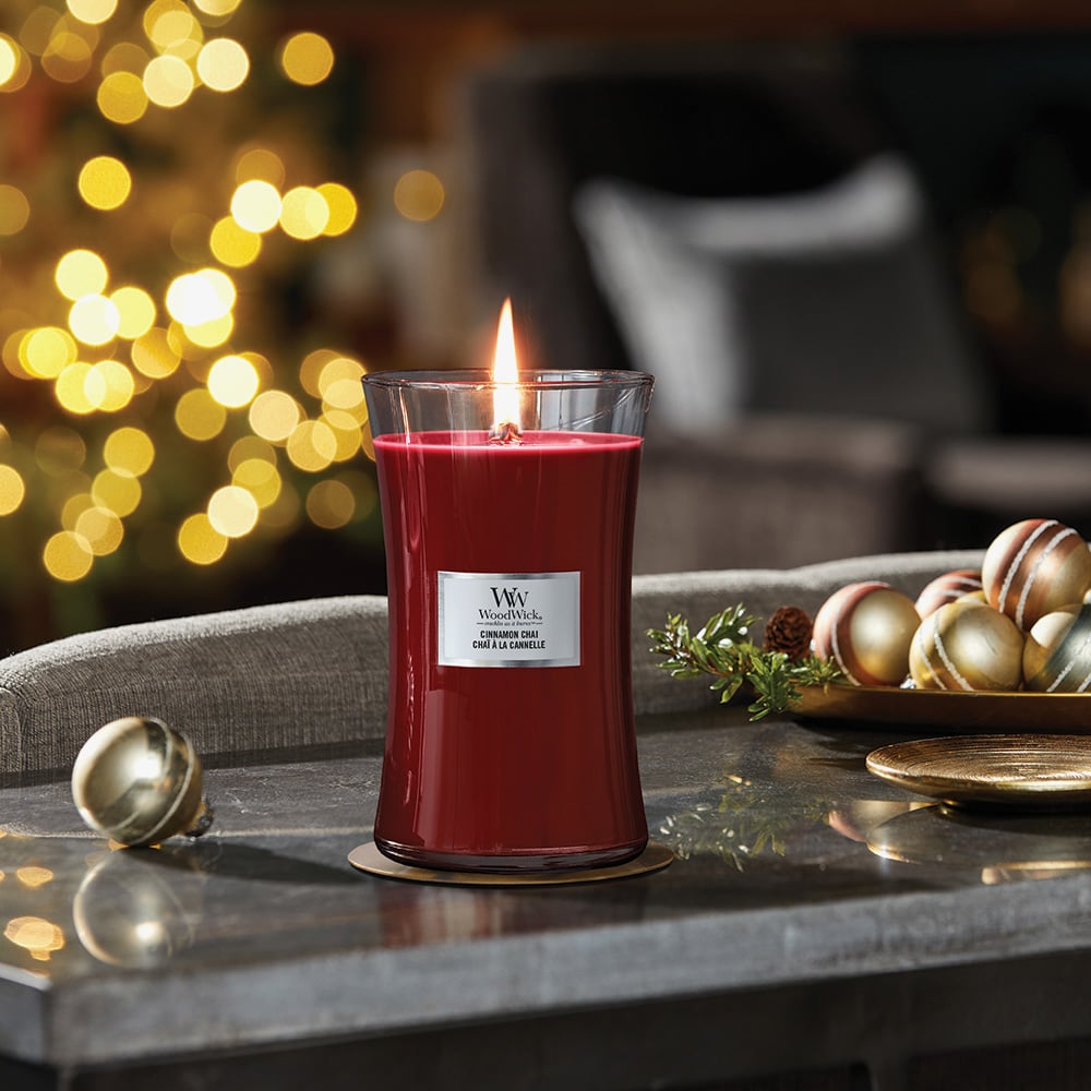 WoodWick Cinnamon Chai Large Hourglass Candle 93104E