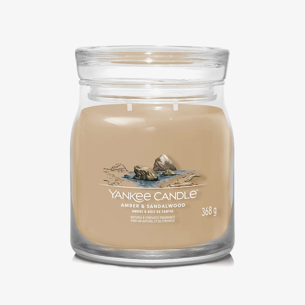 Yankee Candle Amber &amp; Sandalwood Signature Medium Jar Candle 1630016E