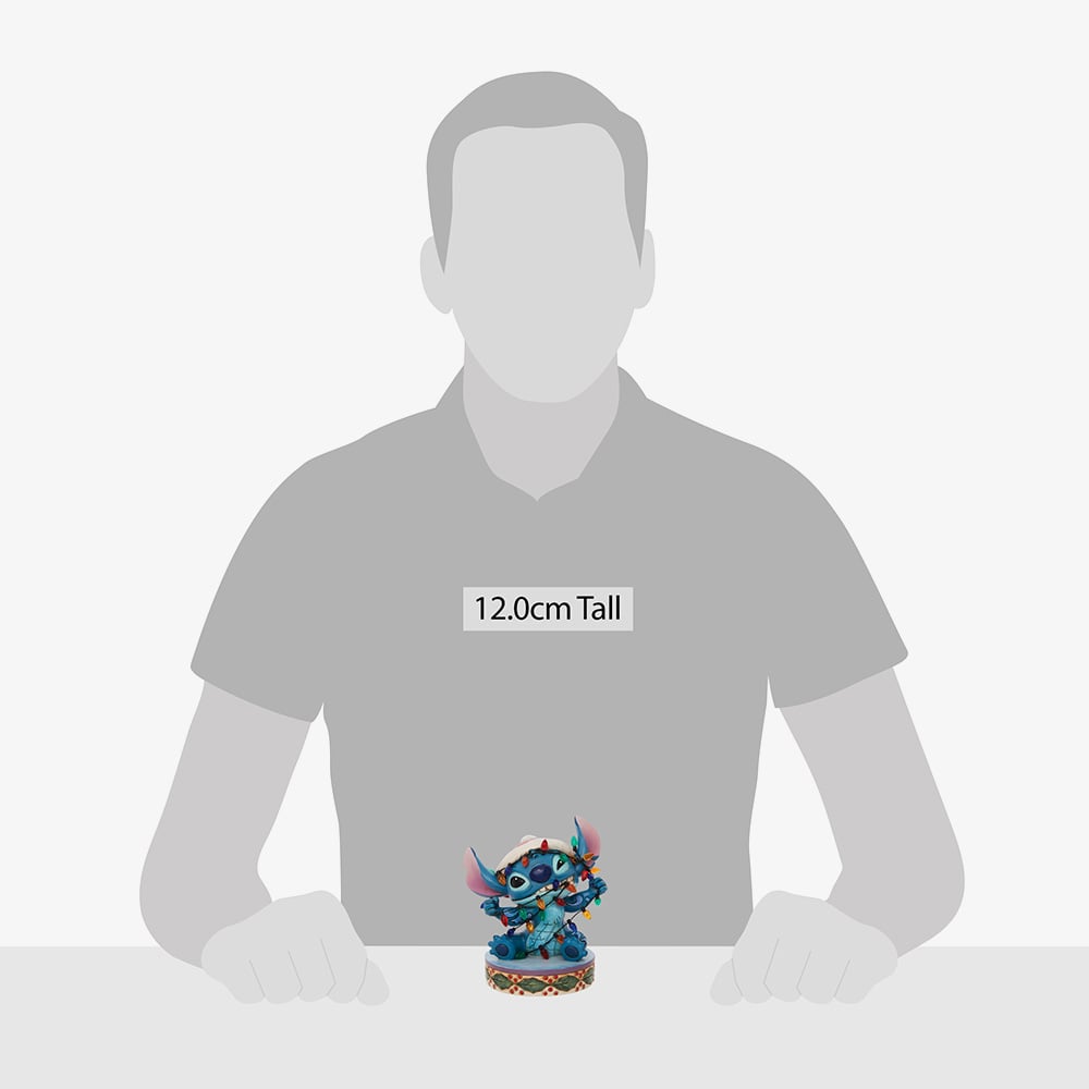 Disney Traditions Stitch Wrapped In Lights Figurine 6010872